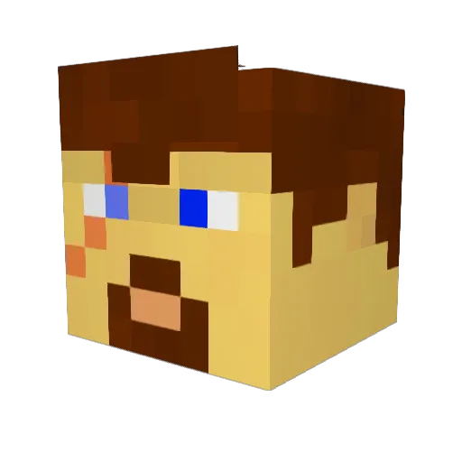 RensFury Minecraft avatar head, 3D render