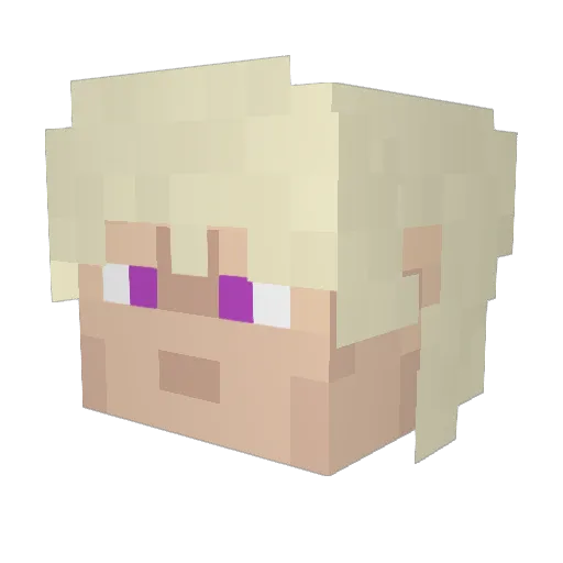 Rensome Minecraft avatar head, 3D render