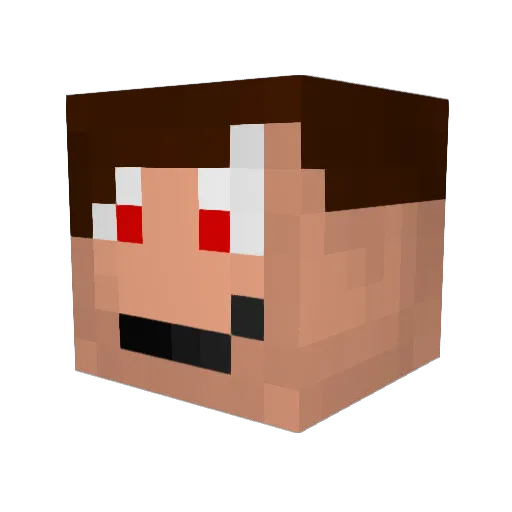 Renspirit Minecraft avatar head, 3D render