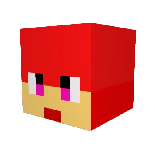 Rent4n Minecraft avatar head, 3D render
