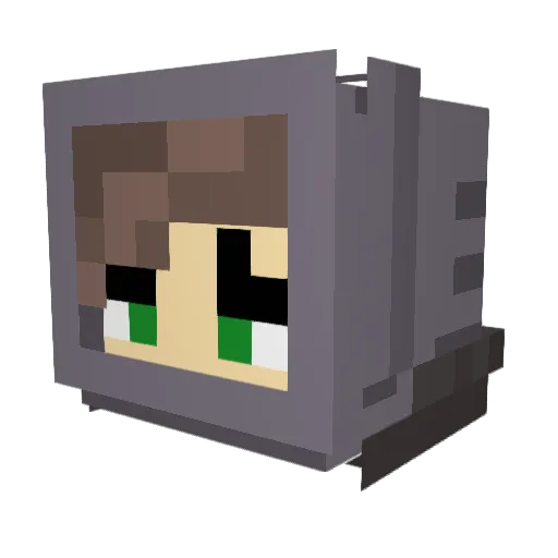 RentMp3 Minecraft avatar head, 3D render
