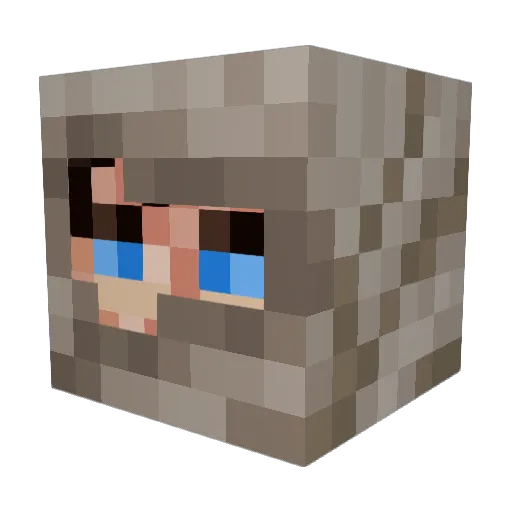 RentalDad Minecraft avatar head, 3D render