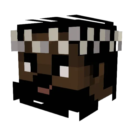 Rentard Minecraft avatar head, 3D render