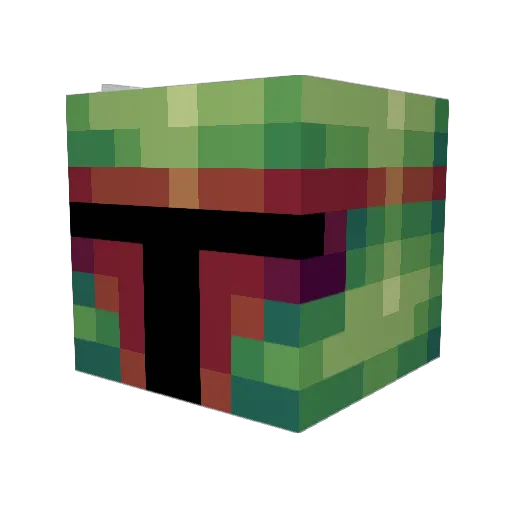 Rentarro Minecraft avatar head, 3D render