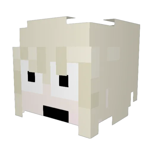 Rentat33 Minecraft avatar head, 3D render