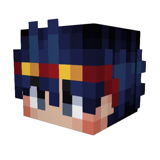 Rentinau1 Minecraft avatar head, 3D render