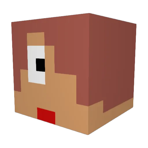 Rento1217 Minecraft avatar head, 3D render
