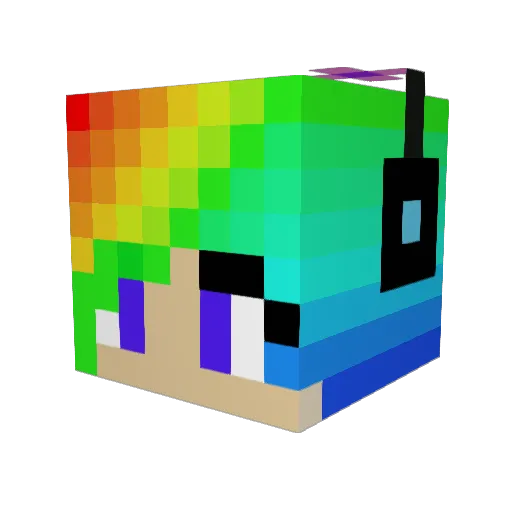 Renu08 Minecraft avatar head, 3D render