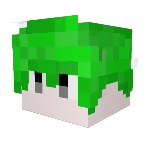 Renuel Minecraft avatar head, 3D render