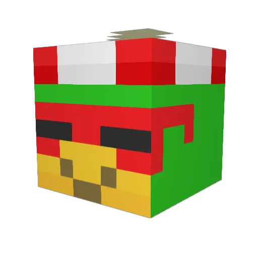 Renuzuqui Minecraft avatar head, 3D render