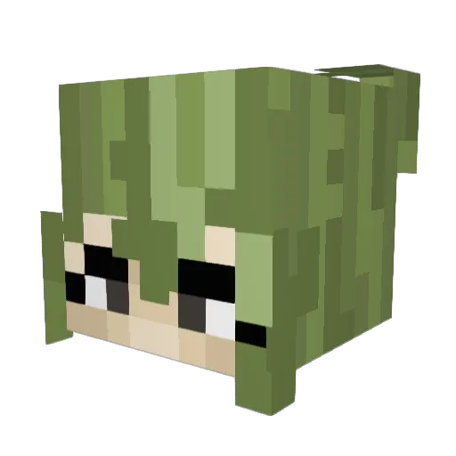 Renvaii Minecraft avatar head, 3D render