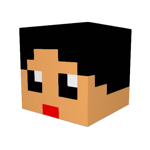 Renya321 Minecraft avatar head, 3D render