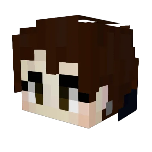 Renzikaka Minecraft avatar head, 3D render