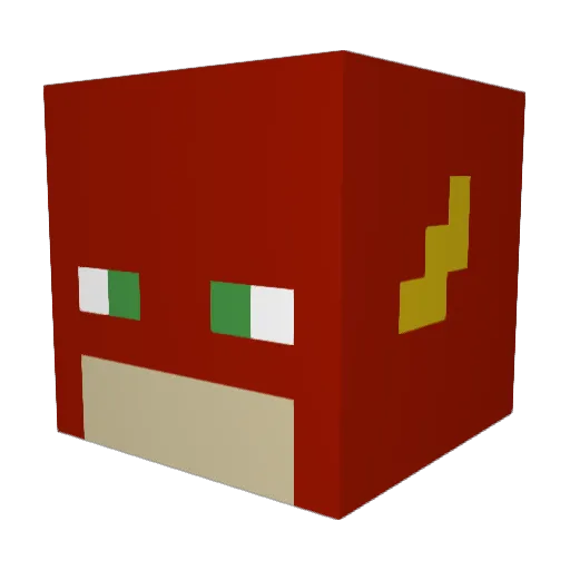 RenzokuMartin Minecraft avatar head, 3D render