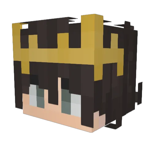 Renzotom Minecraft avatar head, 3D render