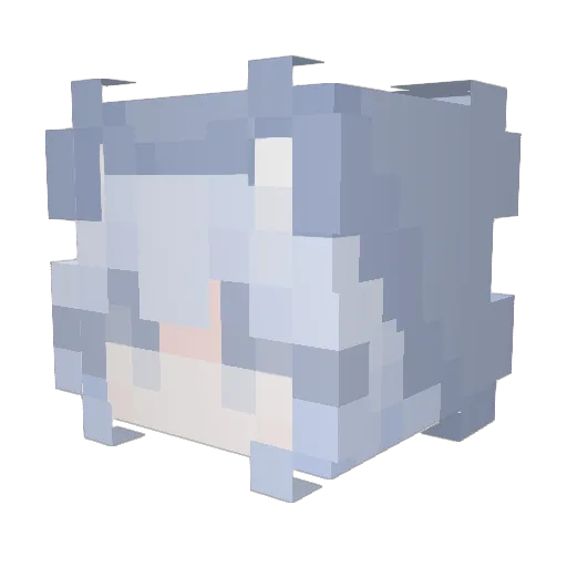 Reo_14 Minecraft avatar head, 3D render