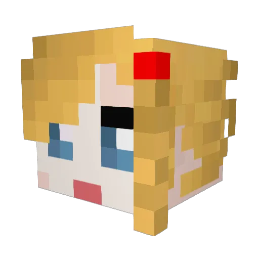 Reo_Chang Minecraft avatar head, 3D render
