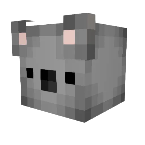 ReonShin Minecraft avatar head, 3D render