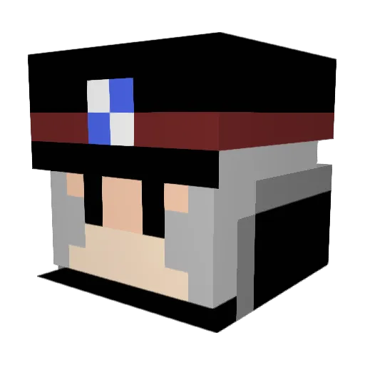 Reona01 Minecraft avatar head, 3D render