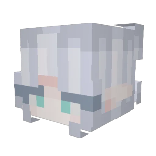 Reoninha Minecraft avatar head, 3D render