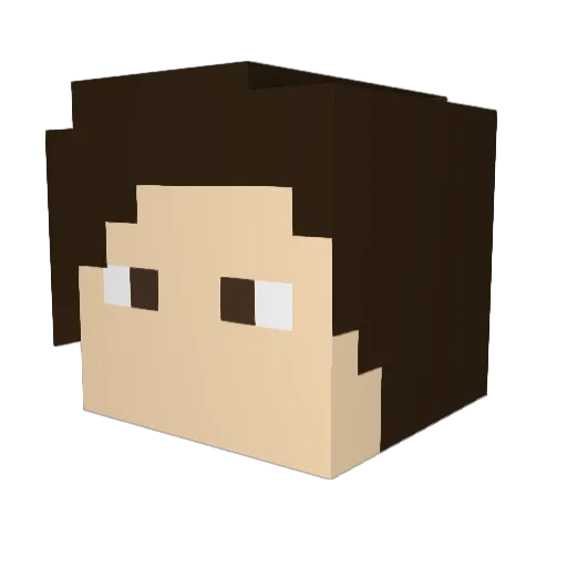 Reorx Minecraft avatar head, 3D render