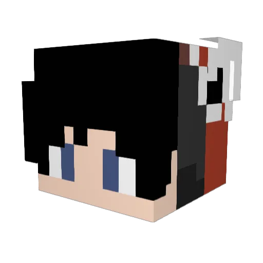 Reowoo Minecraft avatar head, 3D render