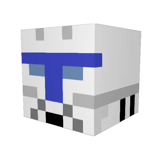 RepCommando1138 Minecraft avatar head, 3D render