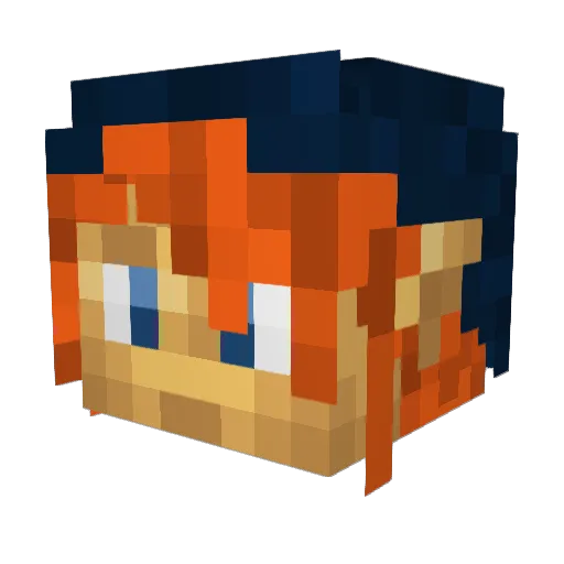 RepCon2453 Minecraft avatar head, 3D render