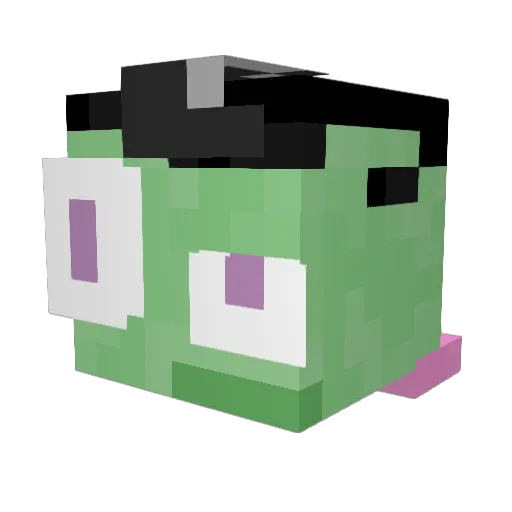 Repask Minecraft avatar head, 3D render