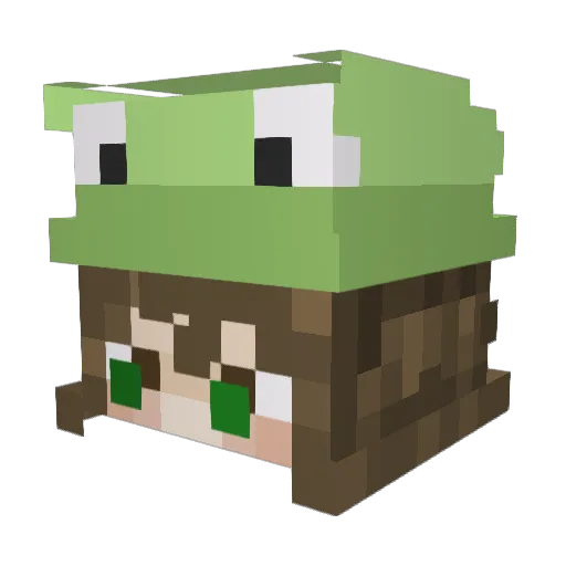 RepeatedClock12 Minecraft avatar head, 3D render