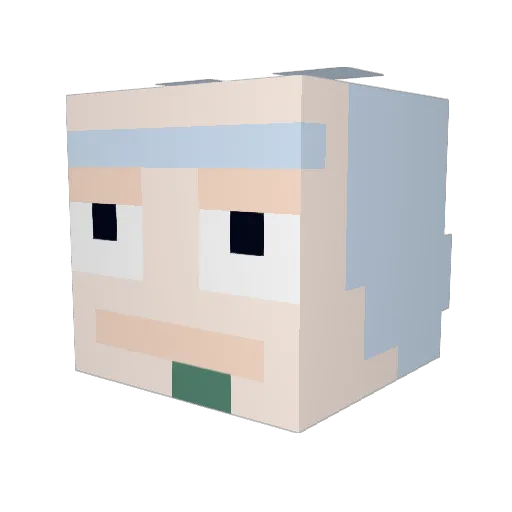Rephax_YT Minecraft avatar head, 3D render