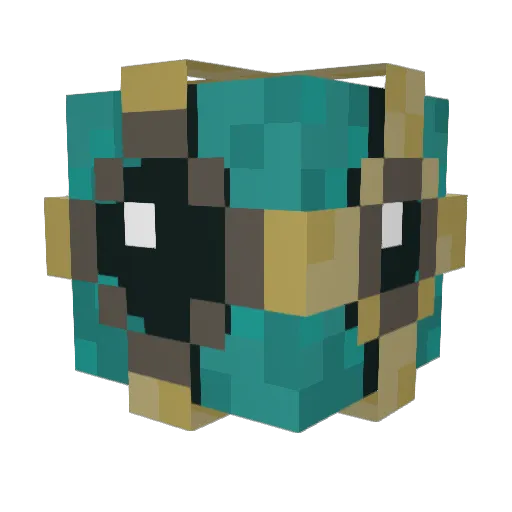 Rephical Minecraft avatar head, 3D render