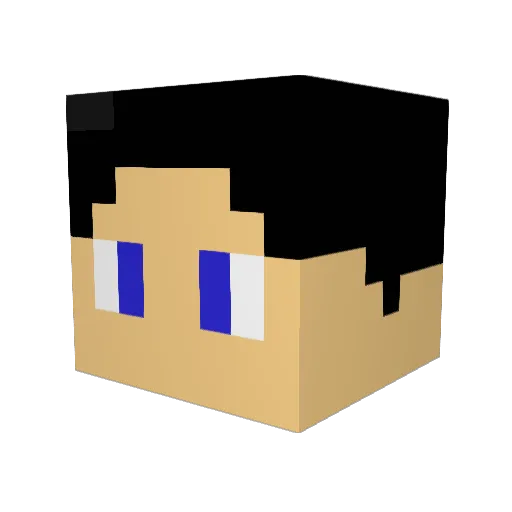 Rephil Minecraft avatar head, 3D render