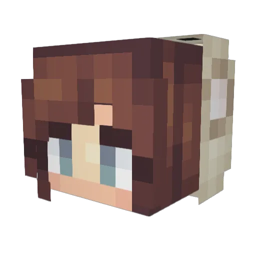 Repiu Minecraft avatar head, 3D render