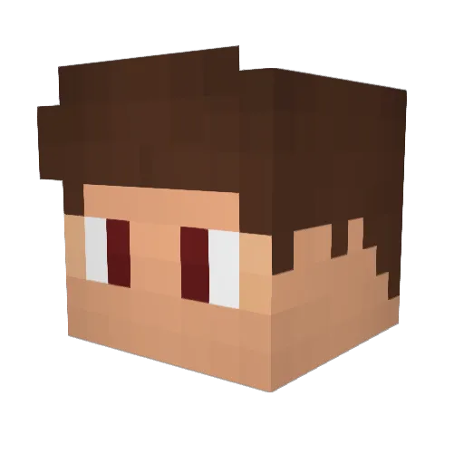 Replaguep Minecraft avatar head, 3D render