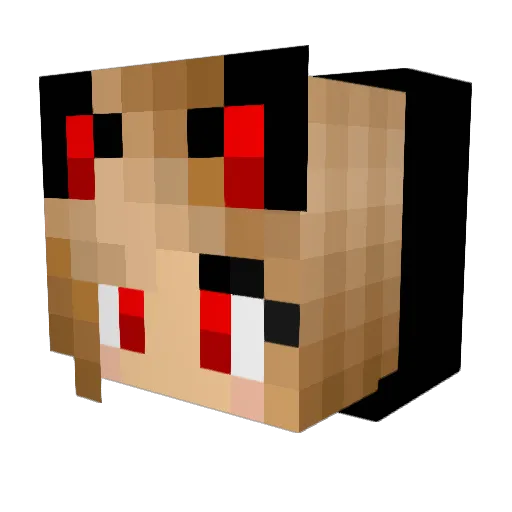 Replai Minecraft avatar head, 3D render