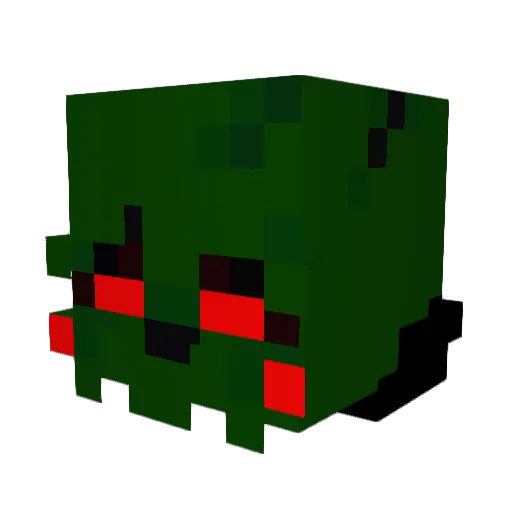Replcy Minecraft avatar head, 3D render