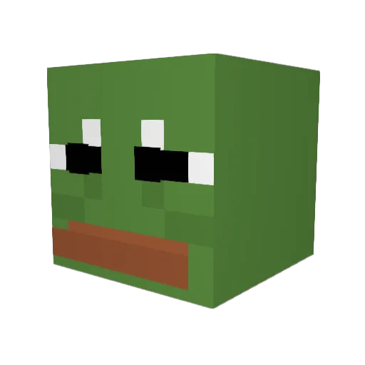 Repli Minecraft avatar head, 3D render
