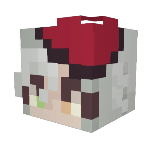 Reponixz Minecraft avatar head, 3D render