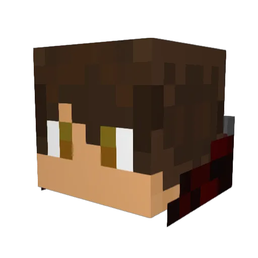 ReposMemory Minecraft avatar head, 3D render