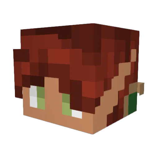 Reprusu Minecraft avatar head, 3D render