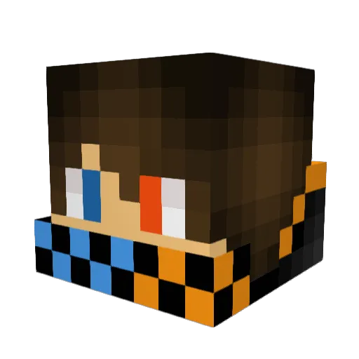 Reps16 Minecraft avatar head, 3D render
