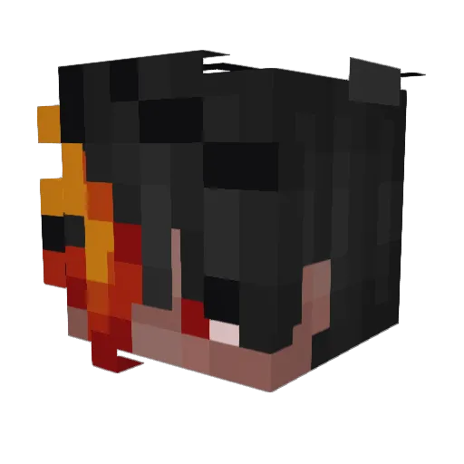 Reptaris Minecraft avatar head, 3D render