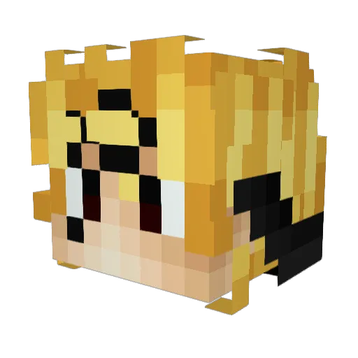 ReptiMinecraft Minecraft avatar head, 3D render