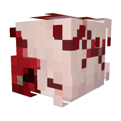 Reptilgog Minecraft avatar head, 3D render