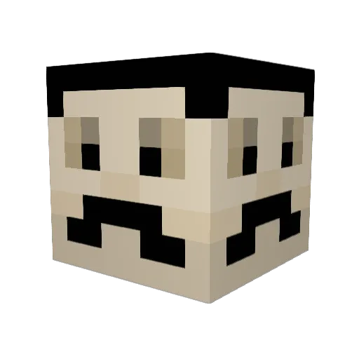 ReptilianCamera Minecraft avatar head, 3D render