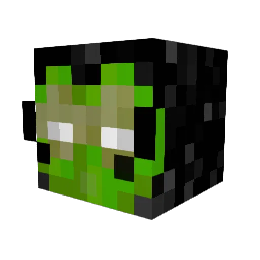 Reptill1 Minecraft avatar head, 3D render
