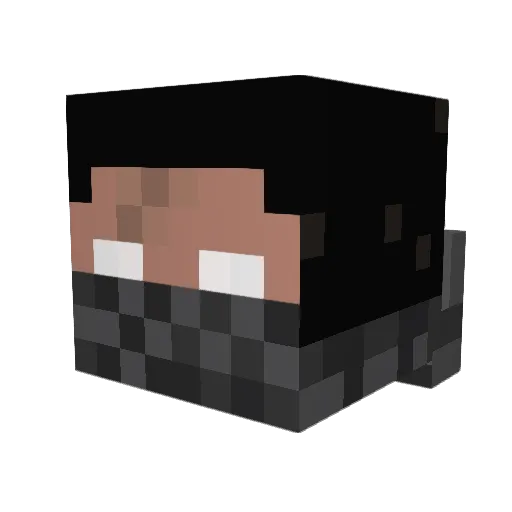 Reptz Minecraft avatar head, 3D render
