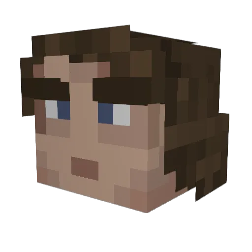 ReputedTrout14 Minecraft avatar head, 3D render