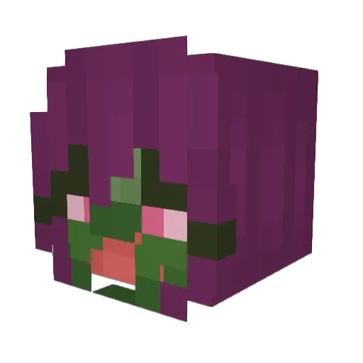 ReqlessRodq Minecraft avatar head, 3D render